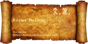 Kozma Melina névjegykártya